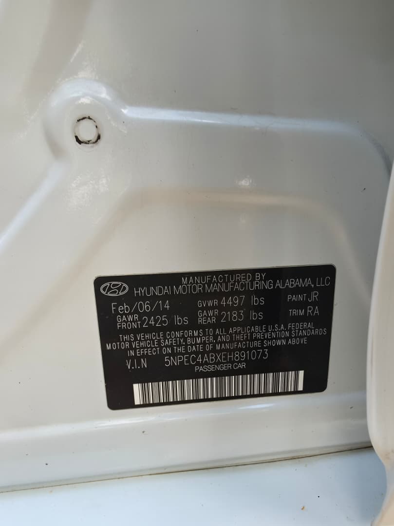 
								Foreign used 2014 Hyundai Sonata full									