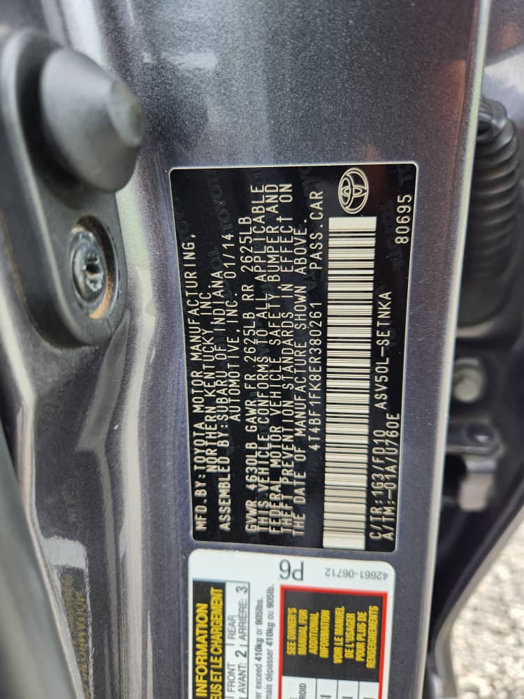 
								6 month used Toyota Camry 2014 engine and gearbox untempered AC chilling going for 10.3m Location Abuja deal 🤝 full									