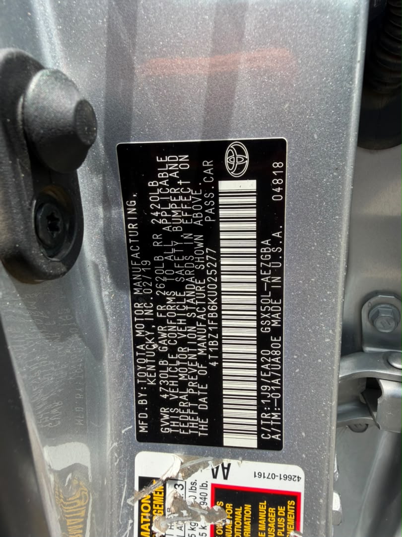 
								CLEAN FOREIGN USED 2019 TOYOTA AVALON IN PRISTINE CONDITION  PRICE: 36M full									