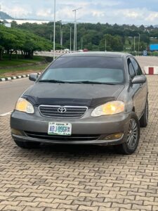 BELGIUM STANDERD TOYOTA COROLLA 2006 MODEL USED TEMOSTART INTACT INDOMI INTACT, FACTRY FOLLOW COME AC UNTEMPERD ENGINE AND GEAR GOING FOR 6.1m ABUJA DEAL