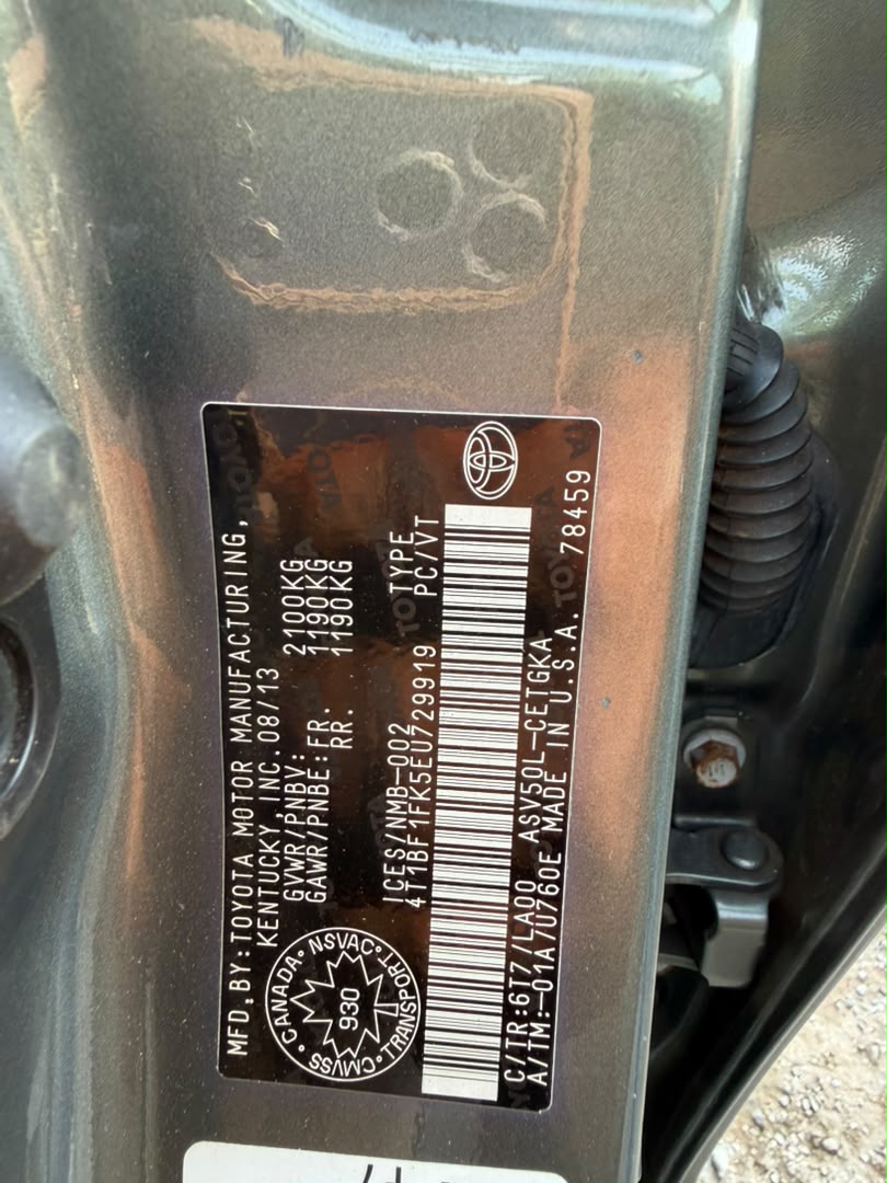 
								CLEAN FOREIGN USED 2014 TOYOTA CAMRY XLE, RECENT DUTY PRICE: 15M full									