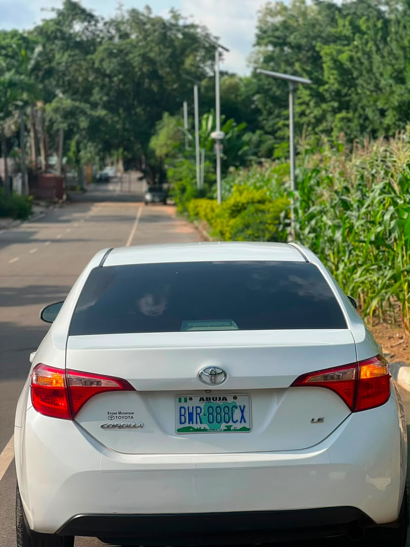 
								FIRST GRADE 2017 TOYOTA COROLLA IN GOOD CONDITION WITH DUTY   PRICE: 10.7M   ABUJA DEAL📍  NATIONWIDE DELIVERY AFTER PROPER INSPECTION AND FULL PAYMENT full									