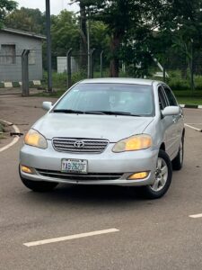 Tops grade  Toyota Corolla 2006 model with an excellent engine and gear ac chilling first body going for 5.9m Abuja