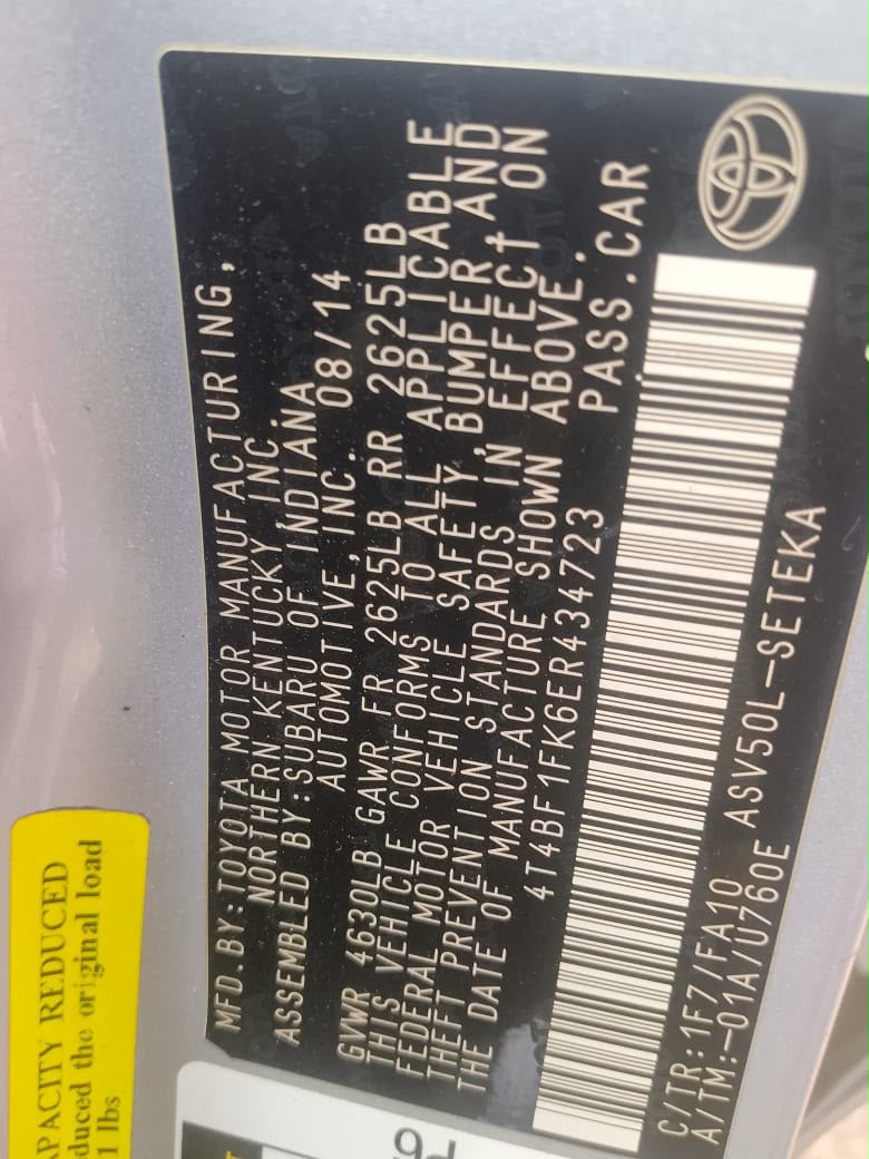 
								Belgium Standard Toyota Camry 2014 SE for just 9.5M Abuja full									