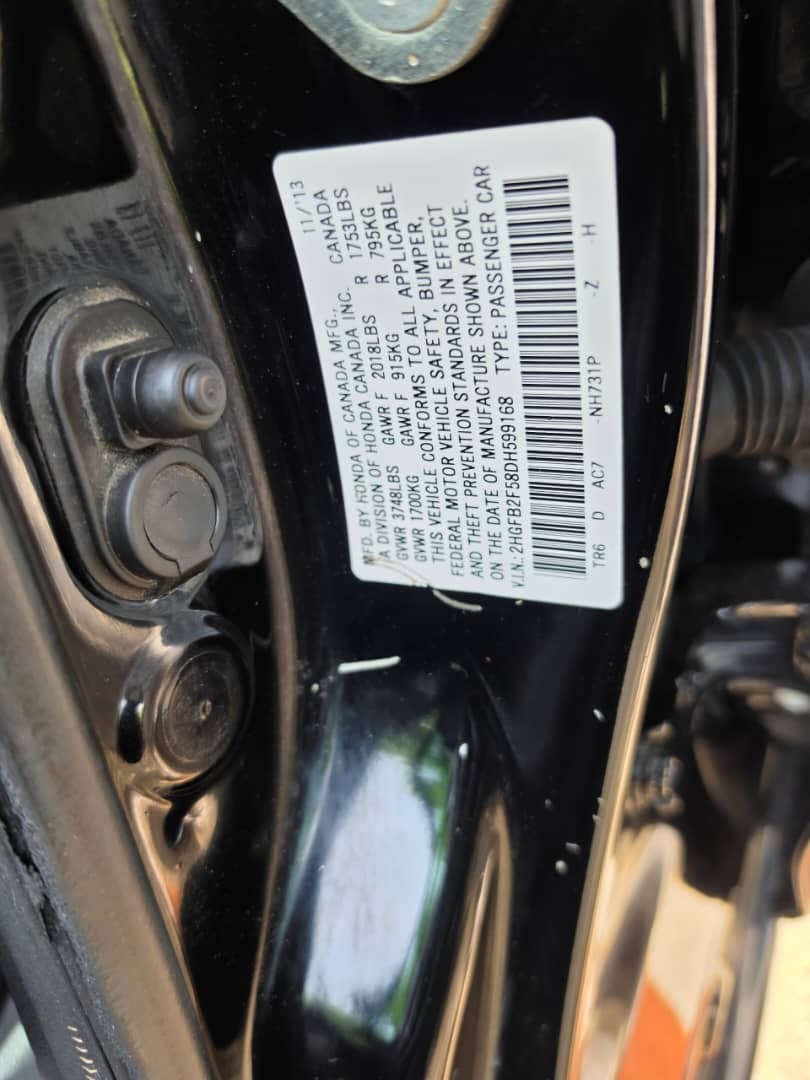 
								Distress Alert: Extremely clean First body foreign used 2014 honda LX civic going for just 11m July 2026 Duty full									