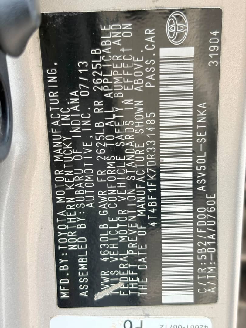 
								Distress Sale!!!!  2014 Camry LE direct Belgium going for just 11.5M full									
