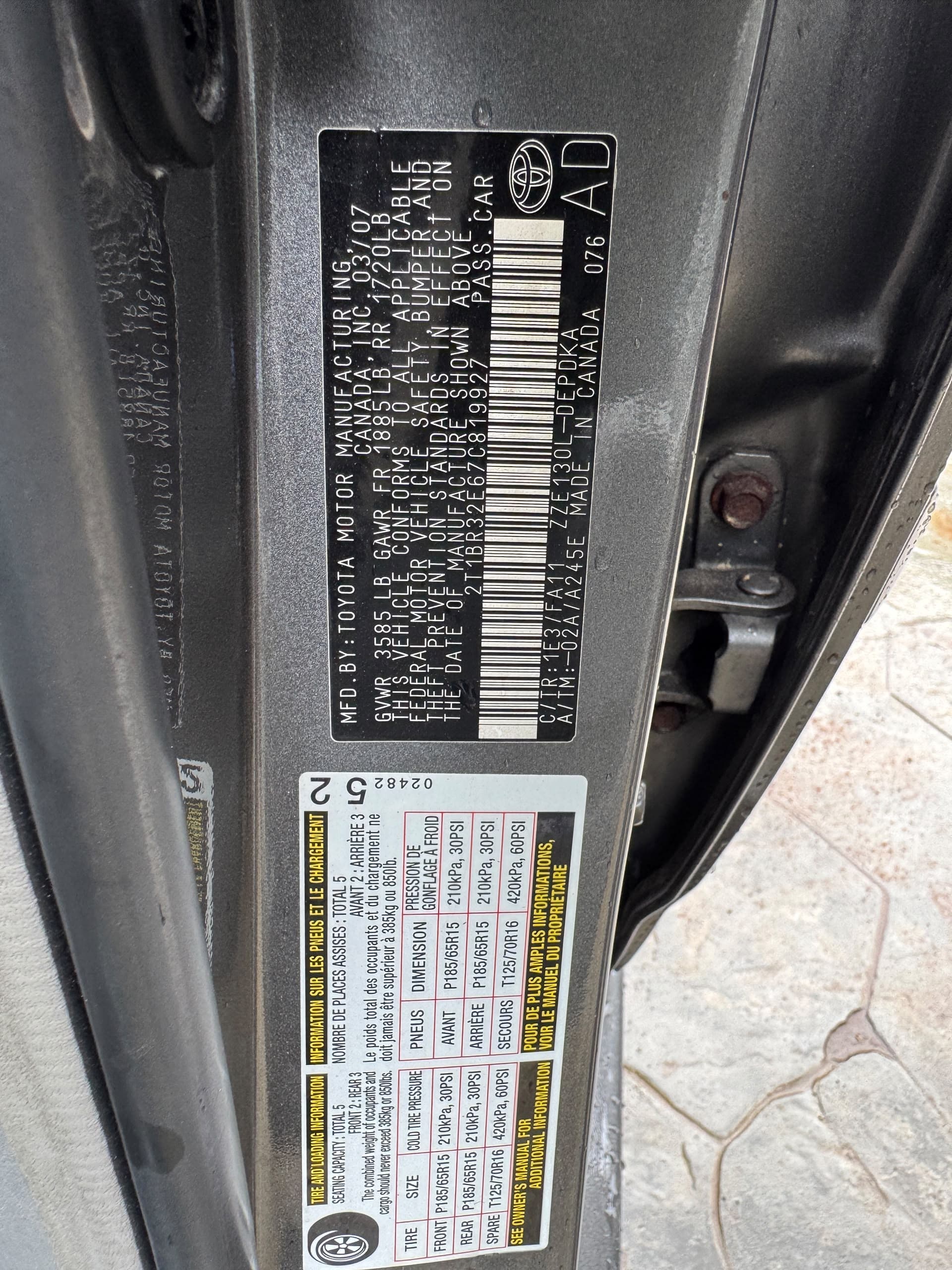 
								Extremely clean First body accident free foreign used 2007 Toyota corolla LE with july 2026 duty, nothing to fix going for just 9m only. Car na highest grade full									