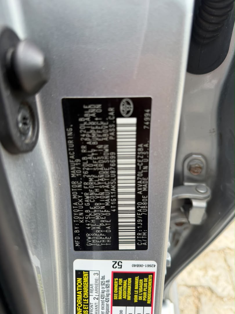 
								CLEAN FOREIGN USED 2020 TOYOTA CAMRY SPORT PRICE: 26M full									