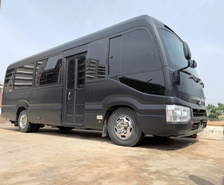 Brand new BULLETPROOF COASTER BUS 2025 model diesel engine. Wireless charger, private jet sitting position,  wine space, fridge, tv and lots more. Full Ballistic protection including run flat tires 850m 📍 Now 730m Best Abuja deal
