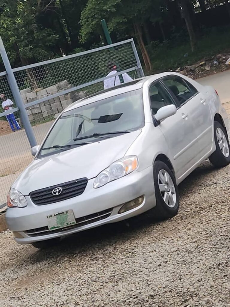Distress: DISTRESS TOYOTA CORROLA 2006 model with super sound engine and gear. Ac is chilling. Going for 4.5m only. Location: Gwarinpa, Abuja! With me now