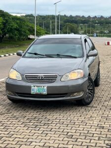 DISTRESS  BELGIUM ESCAPED TOYOTA COROLLA 2006 MODEL WITH 💯 UNTEMPERD ENGINE AND GEAR AC CHILLING EVERYTHING INTACT GOING FOR 5.4m ABUJA DEAL