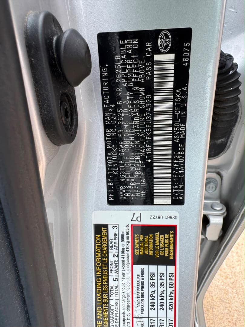 
								My usual weekend distress is here: Extremely clean First body foreign used 2014 on belt Toyota camry SE with Aug 2026 Duty. Untampared engine & gear going for just 12m net pls add ur sambo. No room for pressing 12.5m full									