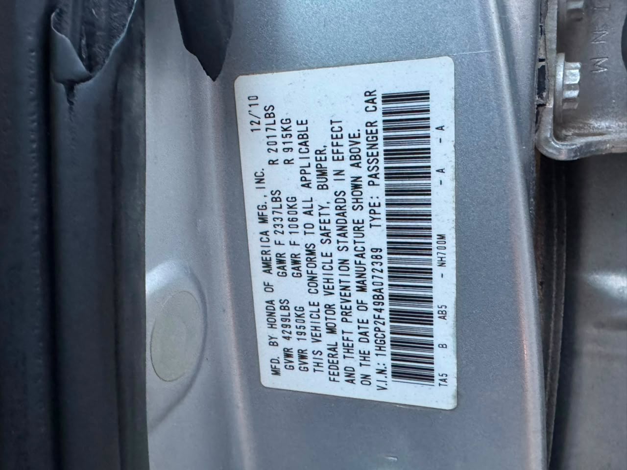 
								First grade Honda accord 2011 is available price 7.3m car with me Location: Area 11 Garki  Abuja full									