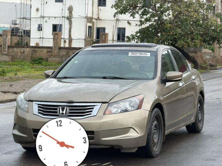 DISTRESS…. Newly arrived,August duty…2008 honda accord,sound engine and gearbox,sharp interior and exterior,AC chilling very well,with good history ,Accident-free run and drive.Going for 7.7m Location Abuja deal