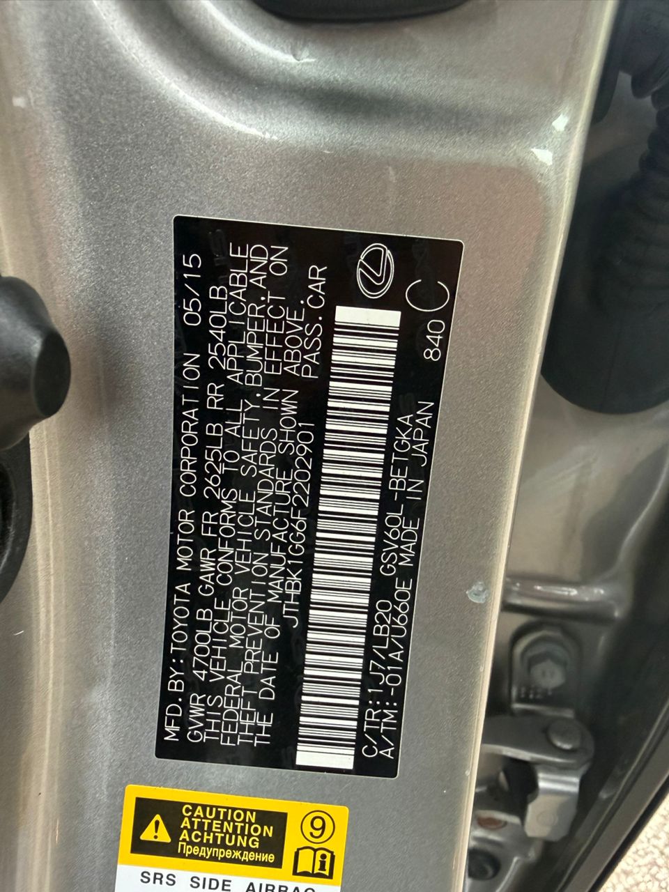 
								Foreign Used Lexus ES350 2015 for just 18m Abuj full									