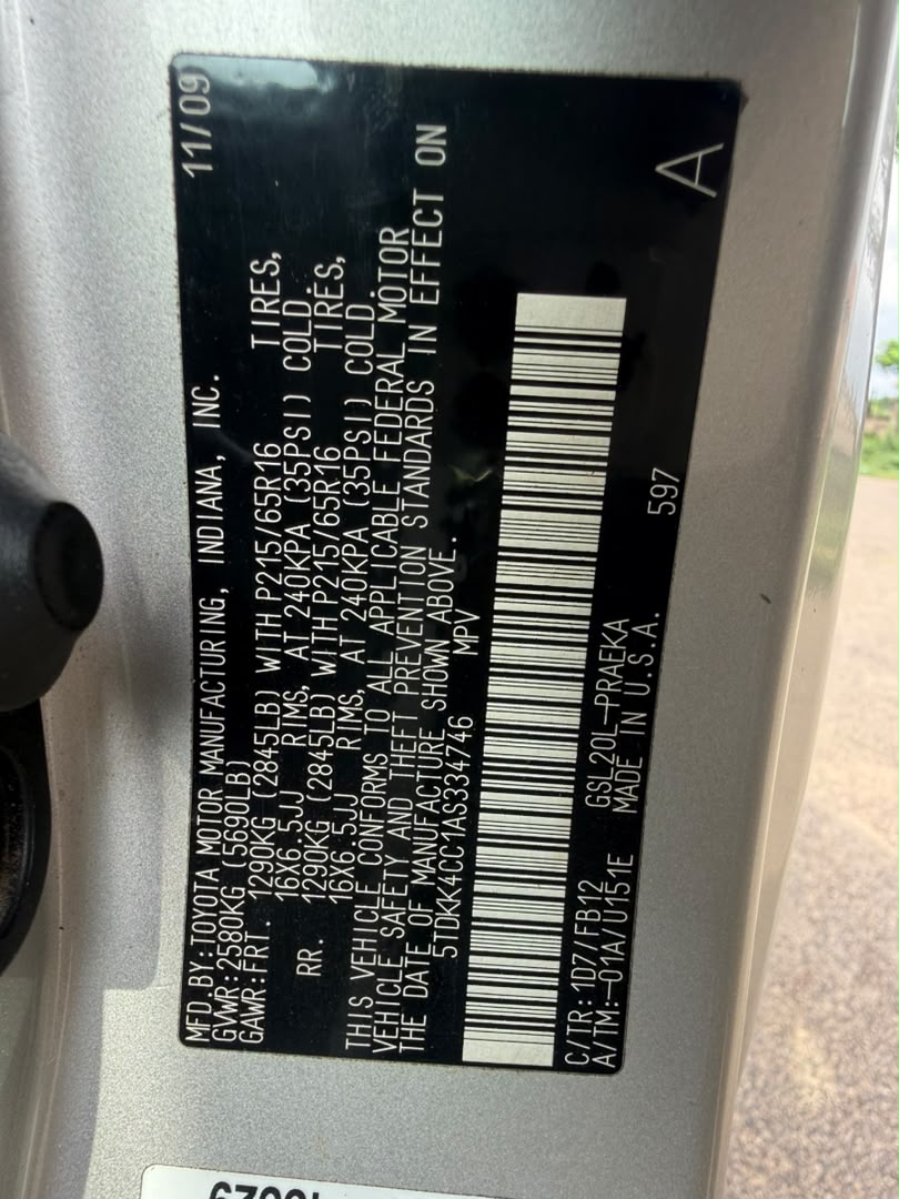 
								FOREIGN USED 2010 TOYOTA SIENNA ⚡⚡ WITH PROPER DOCUMENTATION  PRICE:9,999,999M 📍ABUJA full									