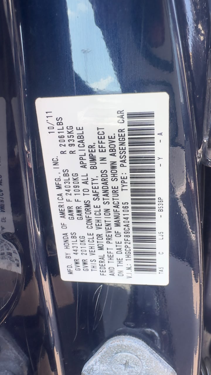 
								Foreign used Honda Accord 2012 Very low mileage  Buy and drive  9.8m full									
