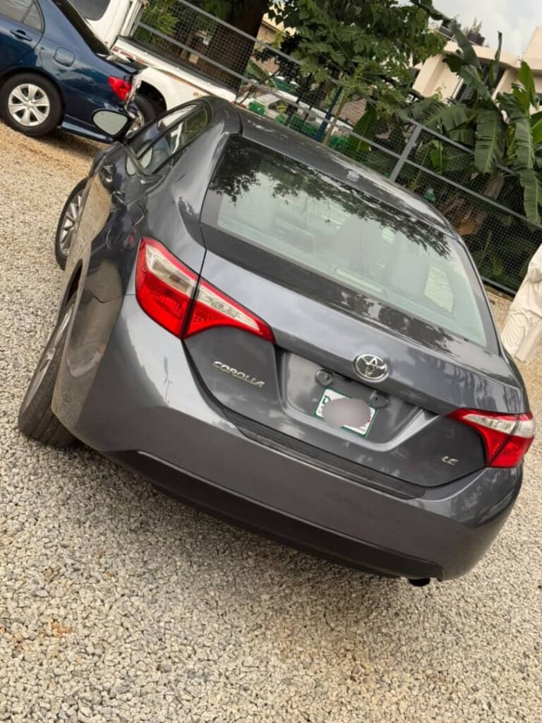 DIRECT BELGIUM TOYOTA COROLLA 2015 MODEL KEYLESS WITH PANORAMIC ROOF and 2026 DUTY FULLY PAID. JUST going FOR 14 MILLION NAIRA ONLY. LOCATION: Gwarinpa, Abuja!