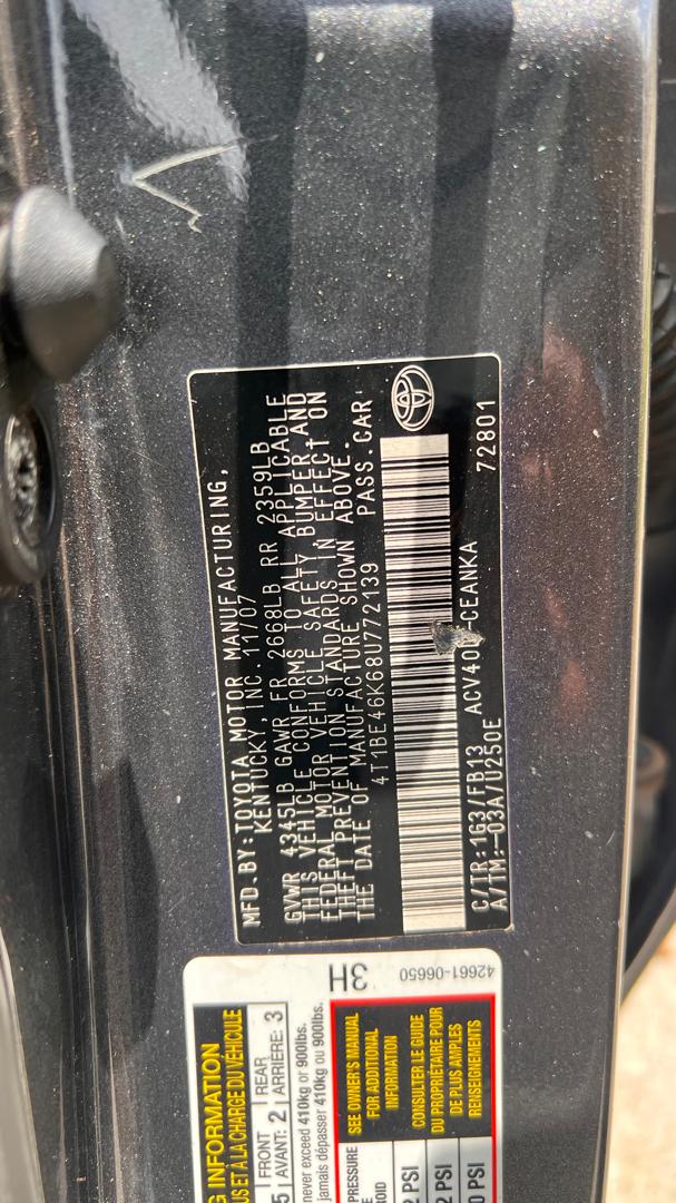 
								2008 Belgium 🇧🇪 Grade Toyota Camry on Fast Sale  6m only  Untampered Engine and Gear  AC Moscow Standard  Owners House deal Abuja full									