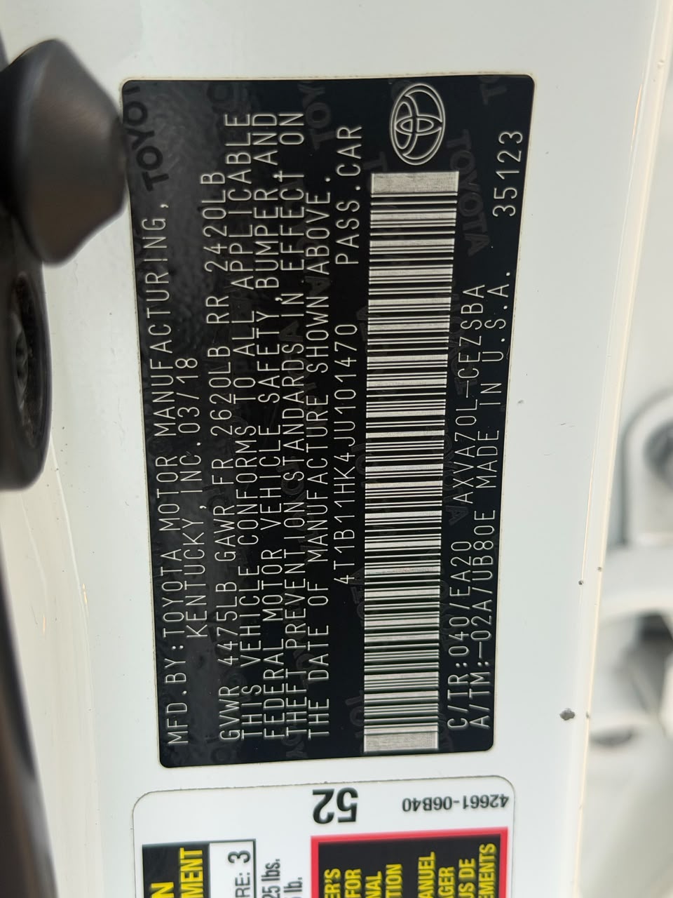 
								On Distress  Foreign used Toyota Camry SE 2018 for 19.5m Abuja full									